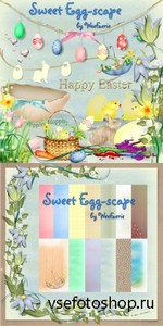 Scrap Set - Sweet Egg-scape PNG and JPG Files
