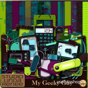 Scrap Set - My Geeky Guy PNG and JPG Files