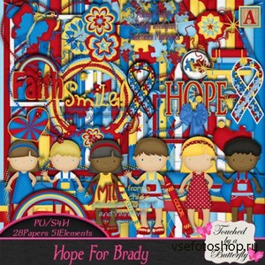 Scrap Set - Hope For Brady PNG and JPG Files