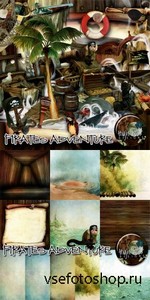 Scrap Set - Pirates Adventure PNG and JPG Files