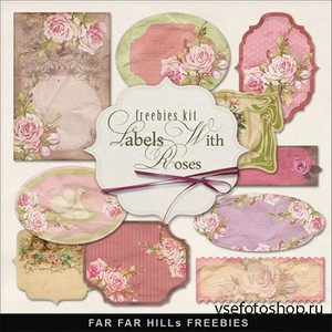 Scrap-kit - Labels With Roses 2013