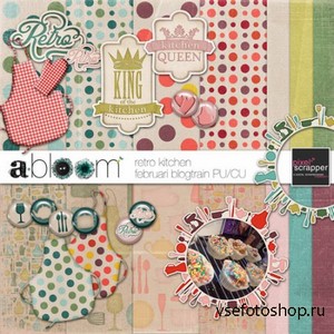 Scrap Set - Abloom Retro Kitchen PNG and JPG Files