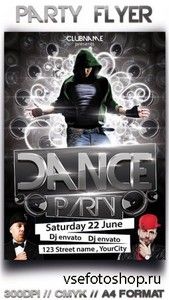 PSD Source - Dance Party Flyer 2013