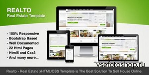 ThemeForest - Realto - Real Estate Template - Bootstrap Based - RIP