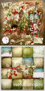 Scrap Set - The Most Wonderful Time PNG and JPG Files