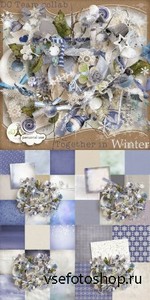 Scrap Set - Together in Winter PNG and JPG Files