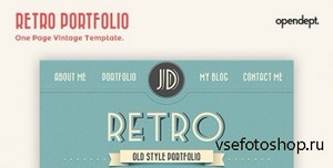 ThemeForest - Retro Portfolio - One Page Vintage Template