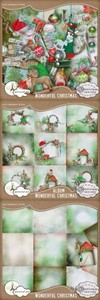 Scrap Set - Wonderful Christmas PNG and JPG Files