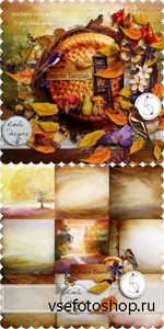 Scrap Set - Autumn Essentials PNG and JPG Files