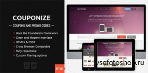 ThemeForest - Couponize - Responsive Coupons and Promo Template - RIP