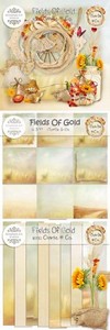 Scrap Set - Fields of Gold PNG and JPG Files