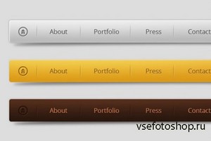 PSD Web Design - Colored Webmenu Set