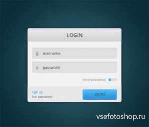 PSD Web Design - White Login Form Box