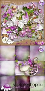 Scrap Set - Scrap With Love PNG and JPG Files