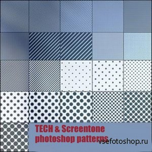 Tech & Screentone Photoshop Patterns 