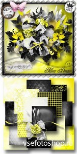 Scrap Set - Yellow Dreams PNG and JPG Files
