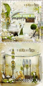 Scrap Set - Summer Time PNG and JPG Files