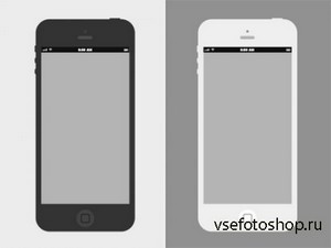 Flat iPhone Wireframe Design PSD Template