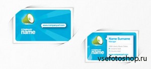 PSD Business Card Template in Blue Colors