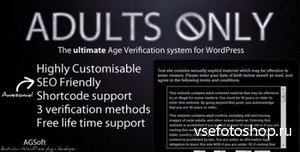 CodeCanyon - Adults Only Age Verification System for WordPress - Form