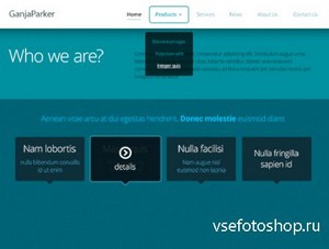 PSD Web Design - Website Content With Rollout Menu