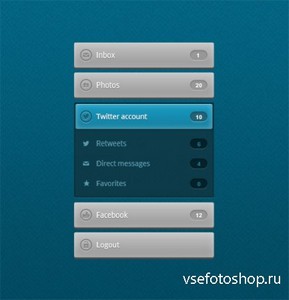 PSD Web Design - Vertical Menu