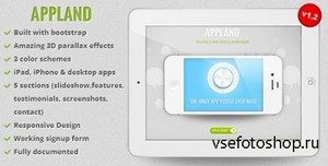 ThemeForest - AppLand v1.2 - Responsive Bootstrap Parallax App Landing Page ...