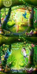 Scrap Set - Wild Watermelon Party PNG and JPG Files