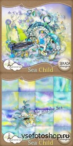 Scrap Set - Sea Child PNG and JPG Files