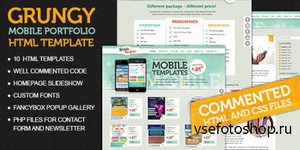 ThemeForest - Grungy Mobile Portfolio HTML Theme - RIP