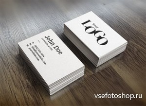 PSD Source - Realistic Business Card Mock-Up