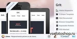 ThemeForest - Grit - Responsive E-mail Templates - RIP