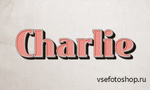 PSD Style - Charlie Text Effect