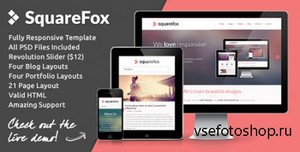 ThemeForest - Squarefox - Unique Multipurpose Responsive Website - RIP