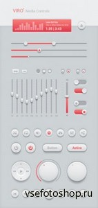 PSD Web Design - Viro Media Controls UI