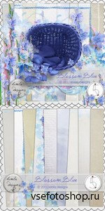 Scrap Set - Blossom Blue PNG and JPG Files