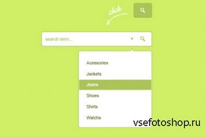 PSD Web Design - Flat Search Input