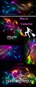 Music colorful in Vector