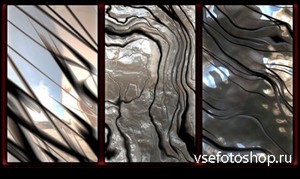 Seamless Reflective Abstract Malleable Metal Patterns