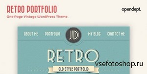 ThemeForest - Retro Portfolio v3.3 - One Page Vintage WP Theme