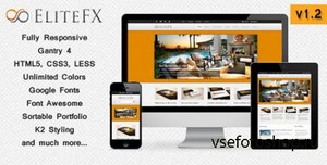 ThemeForest - EliteFX v1.2 - Fully Responsive Joomla Template