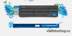 PSD Web Design - Beautiful Flowerish Search Form