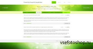 PSD Web Template - Blog Green Styled Homepage