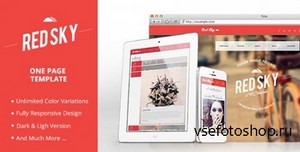 ThemeForest - Red Sky One Page Template