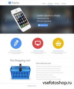 PSD Web Template - Prechu - Minimal Responsive Theme