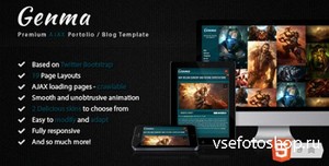 ThemeForest - Genma - Powerful animated AJAX template - RIP