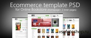 PSD Web Design - E-commerce Template for Online Bookstore