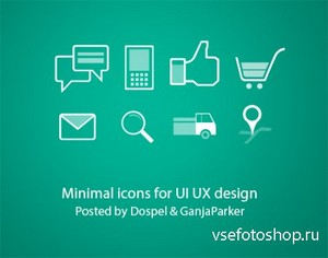 Minimal Icons PSD for UI/UX Design