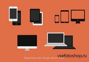 PSD Icons - Responsive Web Design Devices