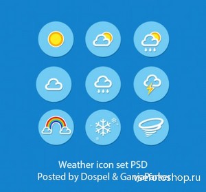 PSD Icons - Weather Icon Set